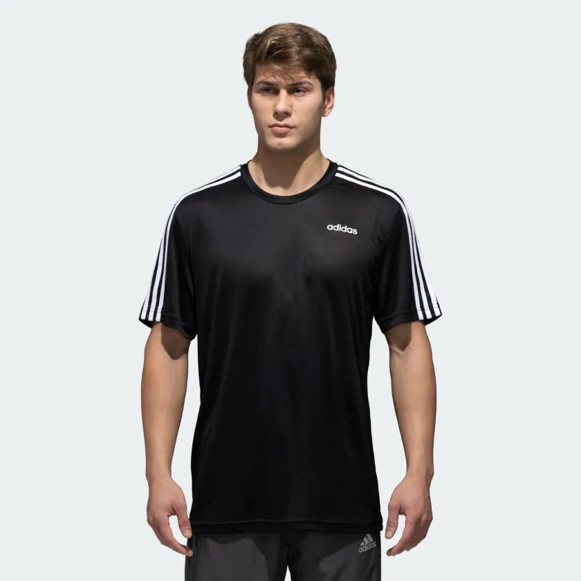 Adidas Men Sporty Round Neck 3-Stripes Training Tee on www.NeosSports.comac