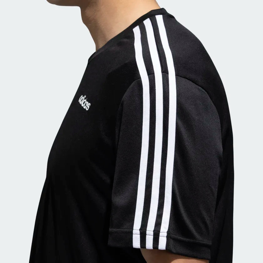 Adidas Men Sporty Round Neck 3-Stripes Training Tee on www.NeosSports.comac