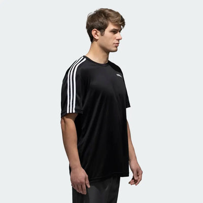 Adidas Men Sporty Round Neck 3-Stripes Training Tee on www.NeosSports.comac