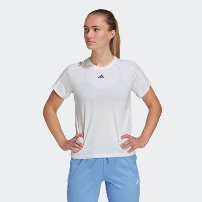 Adidas Women Aeroready Train Essentials Minimal Branding CrewNeck Training Tee on www.NeosSports.com