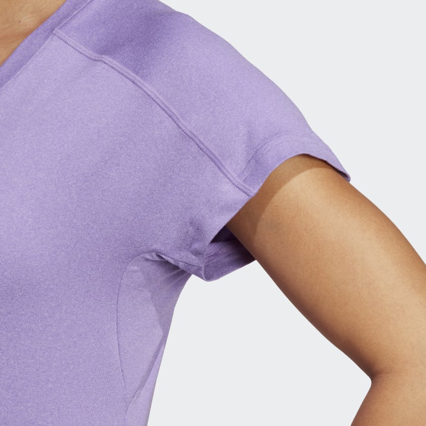 Adidas Women Aeroready Train Essentials Minimal Branding V-Neck Training Tee on www.NeosSports.com