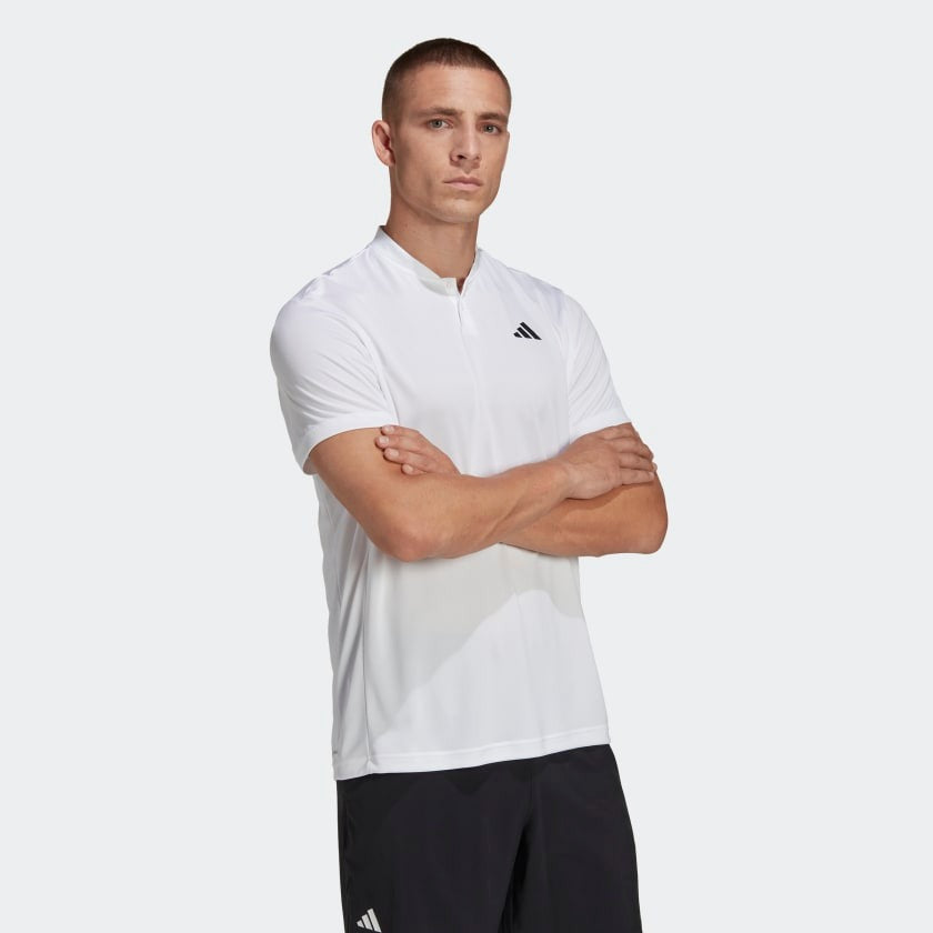 Adidas Men Club Tennis Henley Polo Shirt on www.NeosSports.com