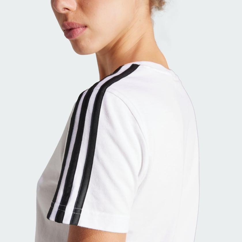 Adidas Women Essentials Slim 3-Stripes Casual T-Shirt on www.NeosSports.com