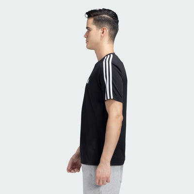 Adidas Men Train Essentials Base 3 Stripes Training Tee on www.NeosSports.com