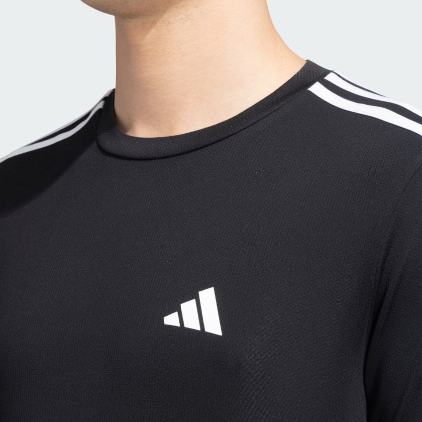 Adidas Men Train Essentials Base 3 Stripes Training Tee on www.NeosSports.com