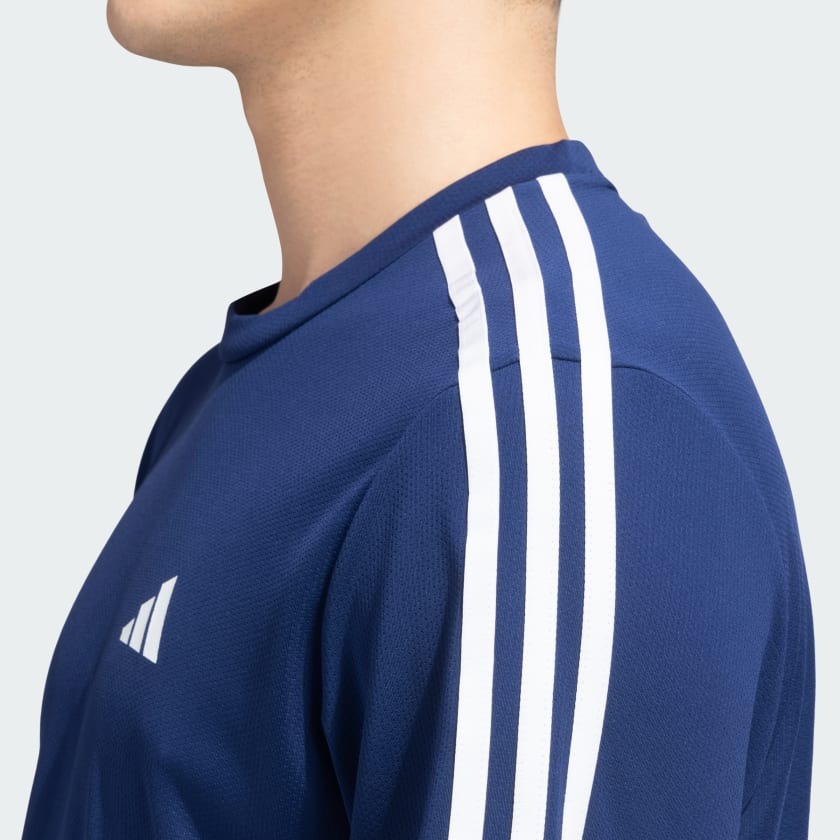 Adidas Men Train Essentials Base 3 Stripes Training Tee on www.NeosSports.com