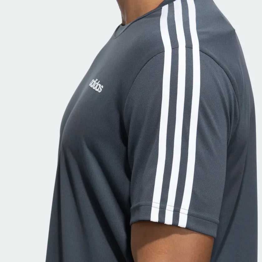 Adidas Men Sporty Round Neck 3-Stripes Training Tee on www.NeosSports.com