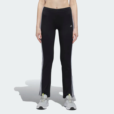 Adidas Women Black 3 Stripes Yoga Track Pants on www.NeosSports.com