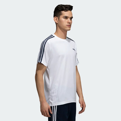 Adidas Men Sporty Round Neck 3-Stripes Training Tee on www.NeosSports.com