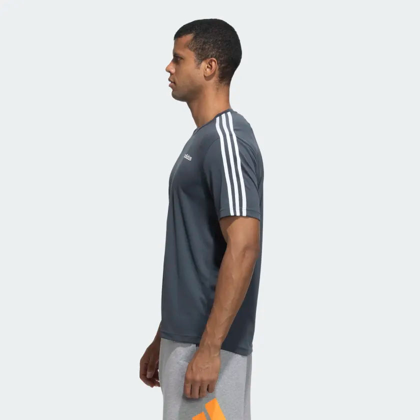 Adidas Men Sporty Round Neck 3-Stripes Training Tee on www.NeosSports.com