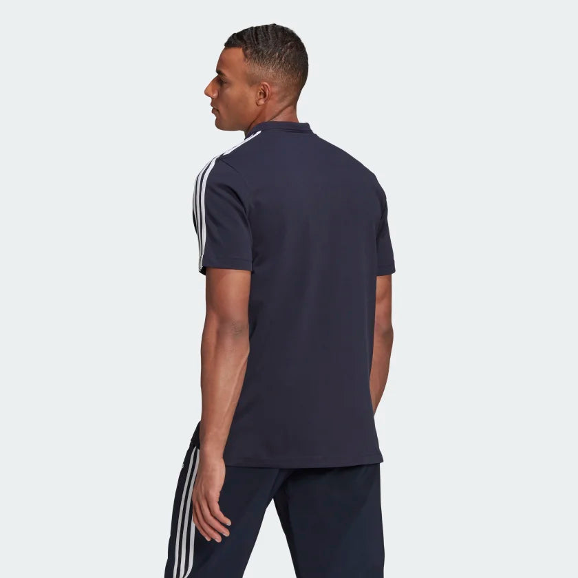 Adidas Men Aeroready Essentials Piqué Embroidered Small Logo 3-Stripes Training Polo Shirt on www.NeosSports.com