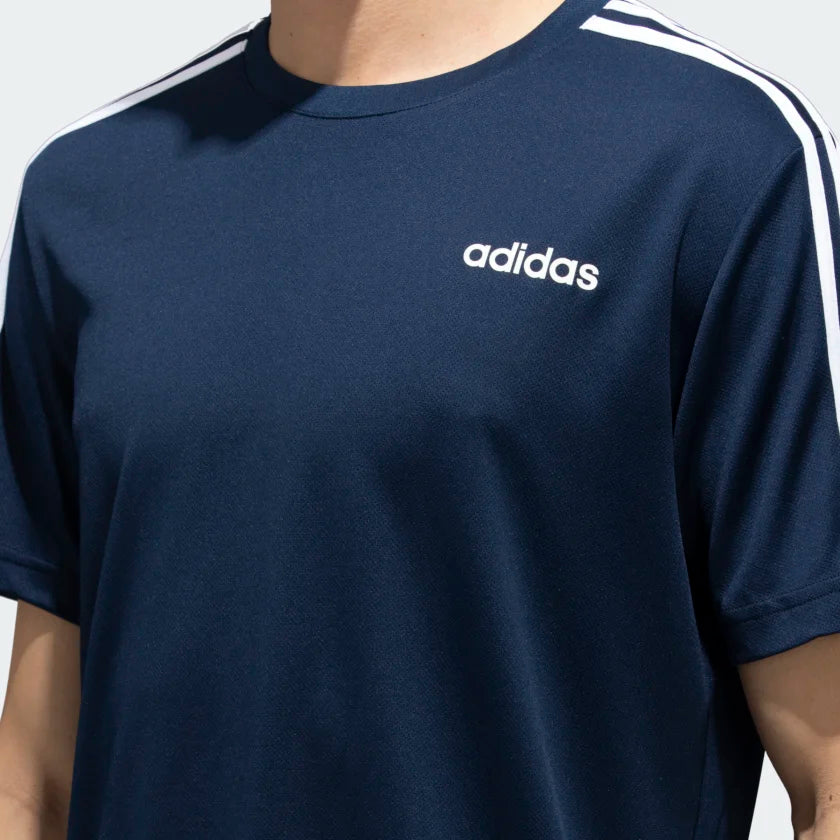 Adidas Men Sporty Round Neck 3-Stripes Training Tee on www.NeosSports.com