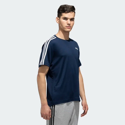 Adidas Men Sporty Round Neck 3-Stripes Training Tee on www.NeosSports.com