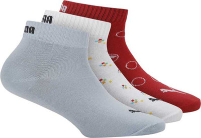 Puma Graphic Print Ankle Length Socks (Pack of 3)