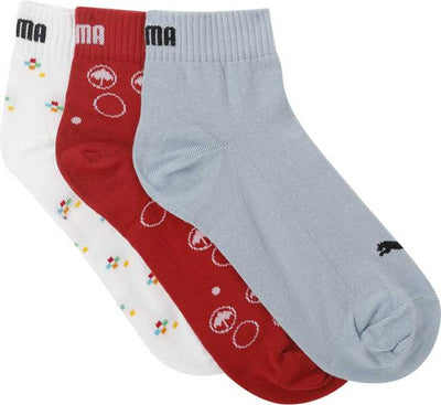 Puma Graphic Print Ankle Length Socks (Pack of 3)