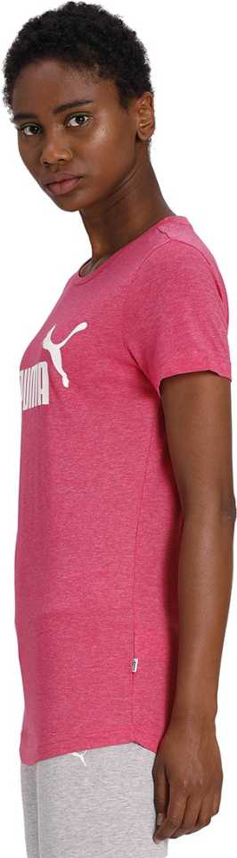 Puma Self Design Women Round Neck Pink T-Shirt